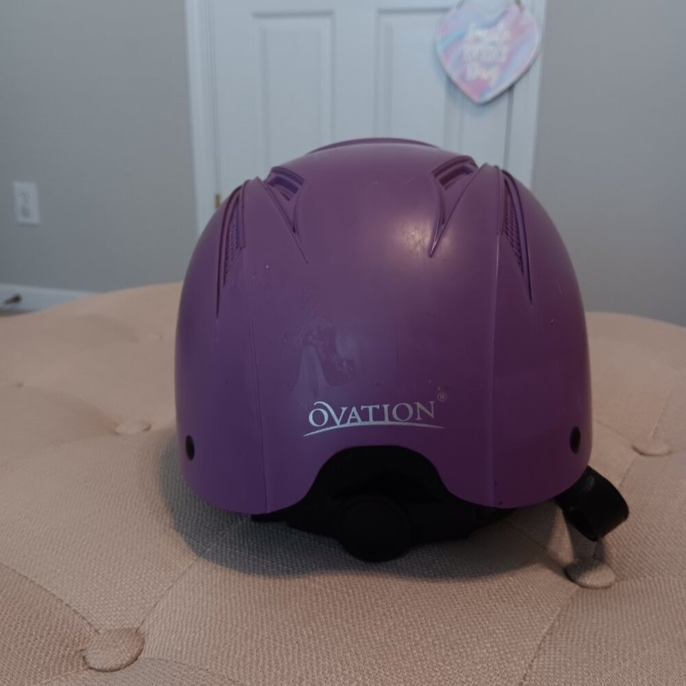 Kids Ovation Equestrian riding helmet size XS/S 48-52 adjustable purple - Picture 2 of 6